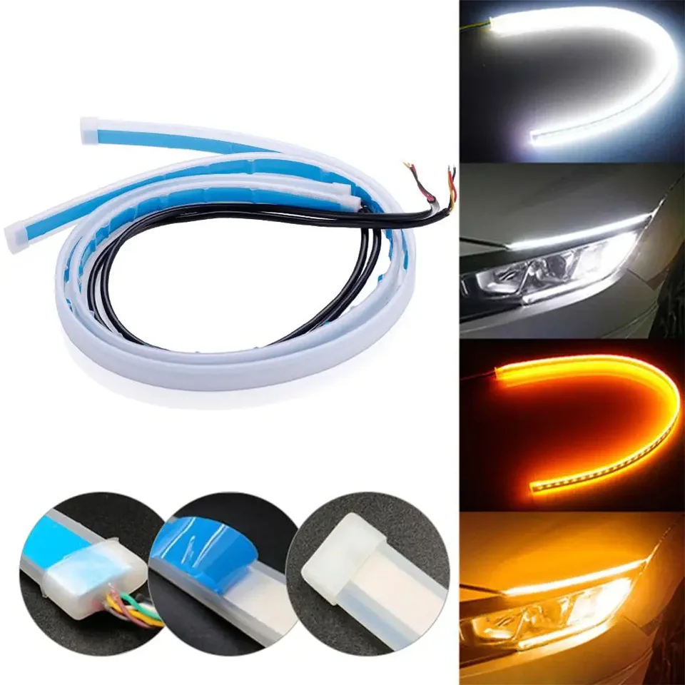 Flexible LED Daytime Running Lights (DRL) with Turn Signal - 2 Piece Set