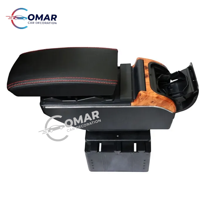 Premium 7-Port USB Double Layer Armrest Console Box